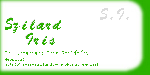 szilard iris business card